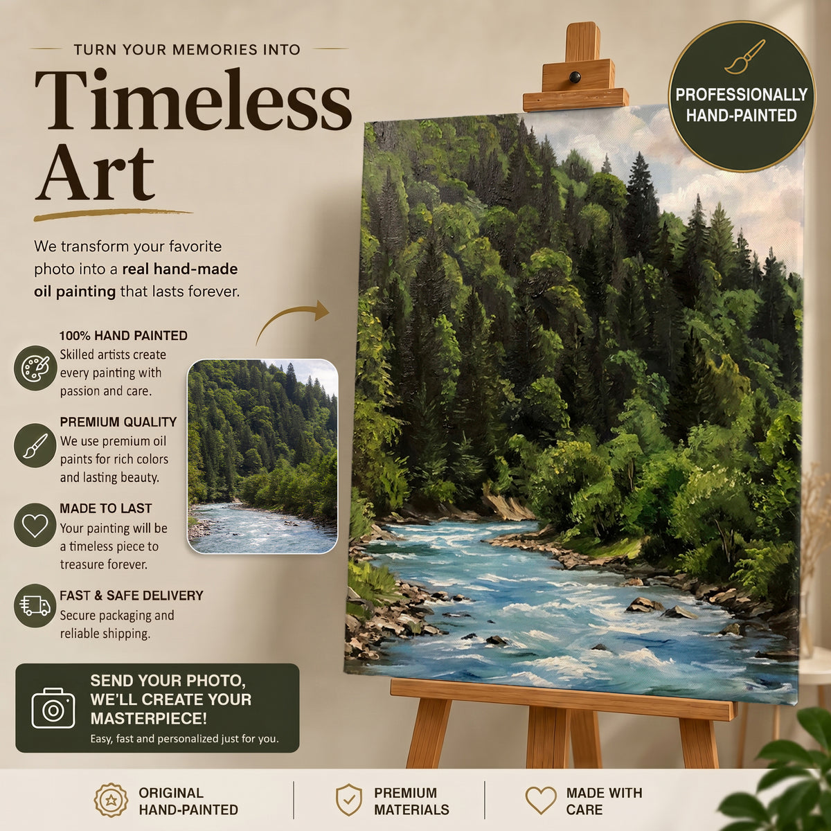 Custom Landscape Oil Painting From Your Photo