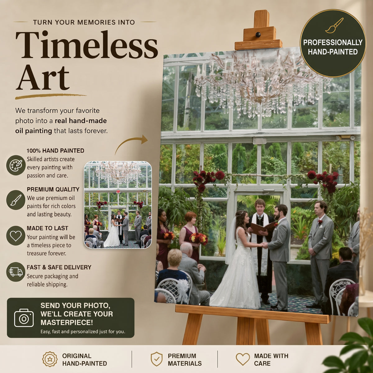 Custom Wedding Oil Painting From Your Photo