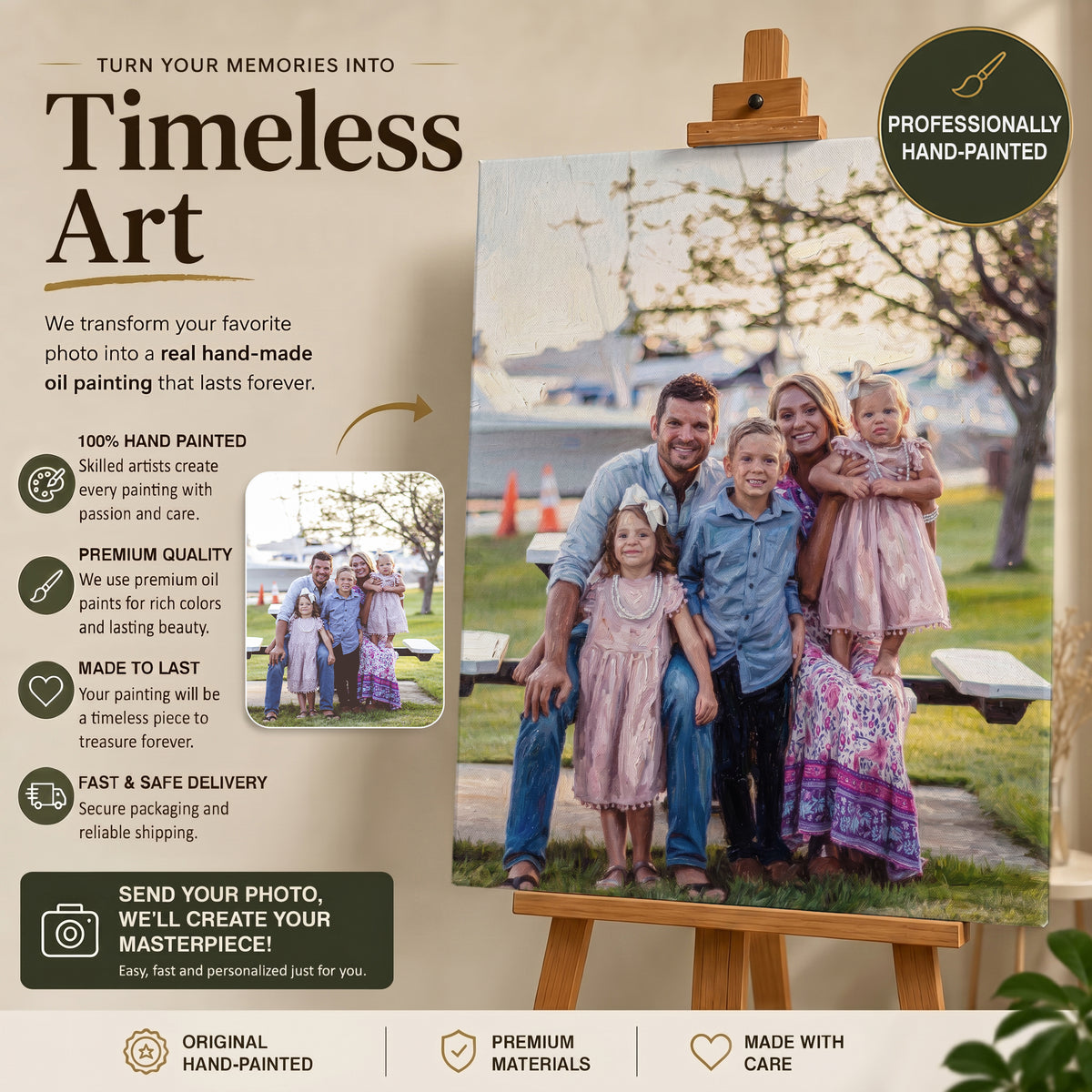 Custom Family Oil Painting From Photos