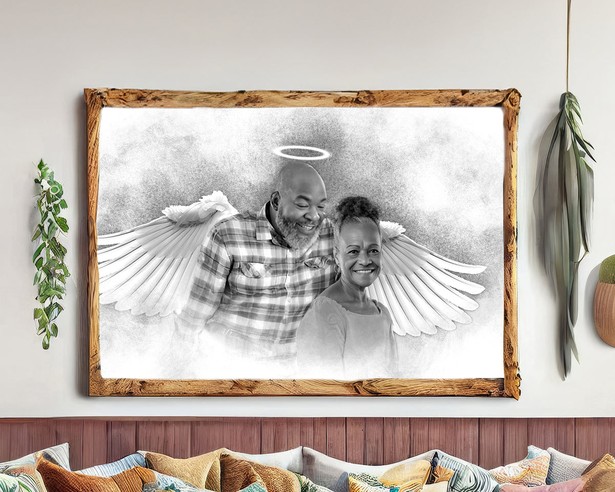 Sketch Style Photo Merge Design - Black & White