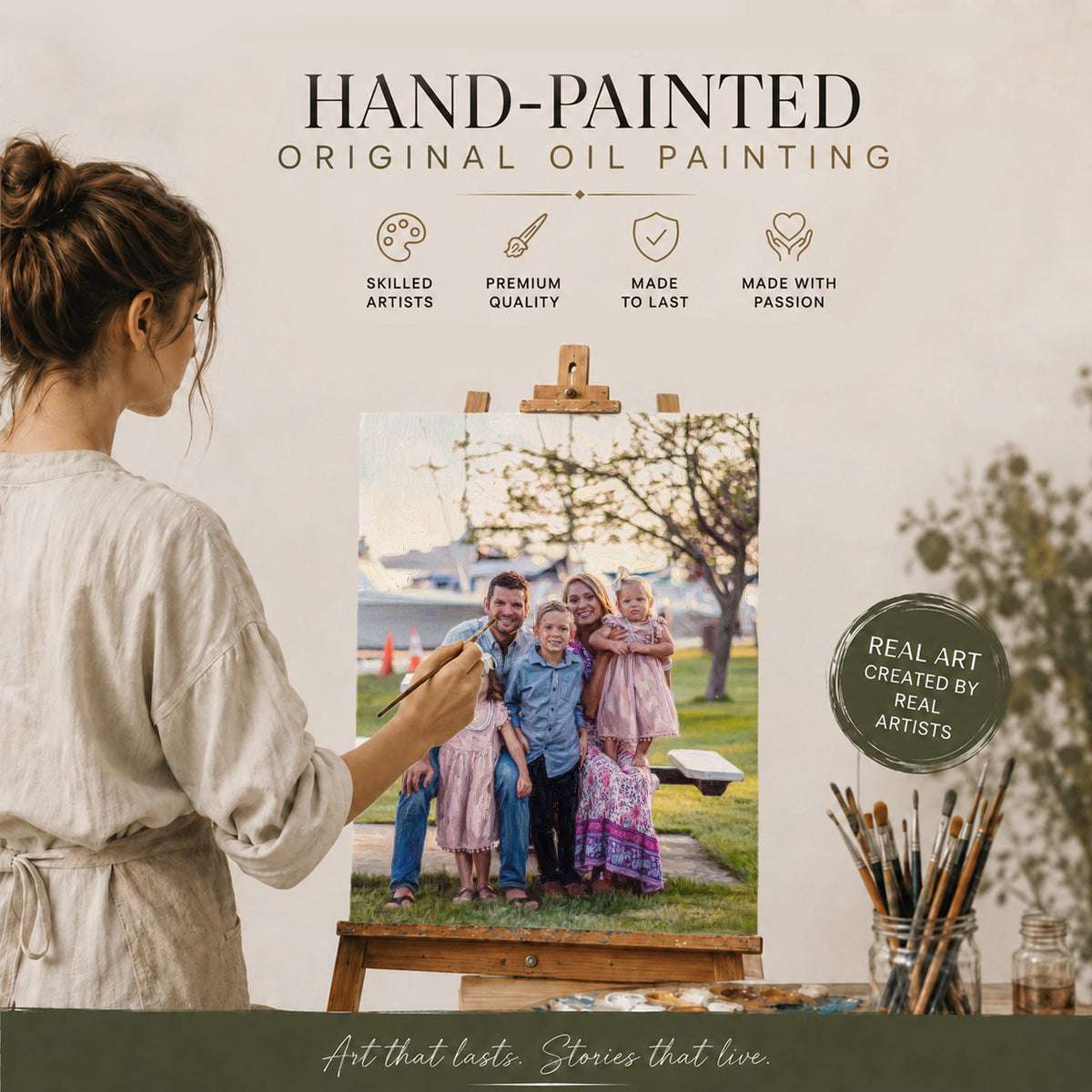 Custom Family Oil Painting From Photos