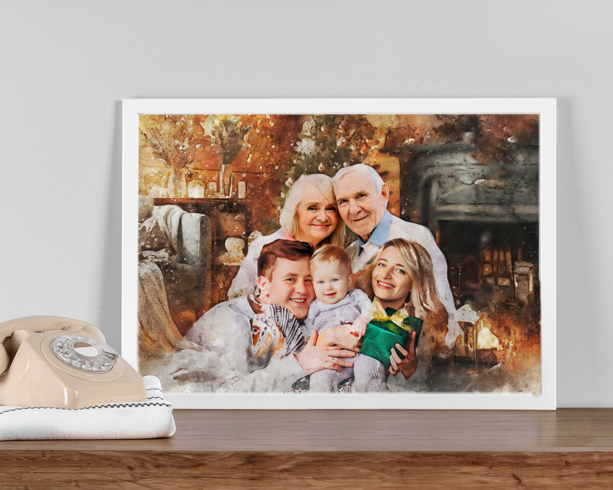 GrandParents and GrandChild Photo Merge Design
